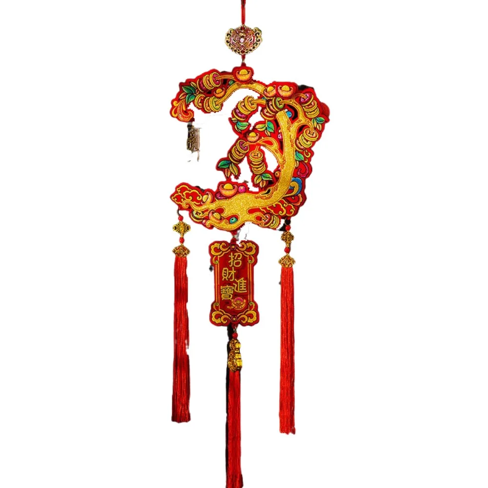 

Traditional New Year Ornaments Creative Reusable Hanging Decoration Exquisite with Tassel Spring Festival Pendant Birthday