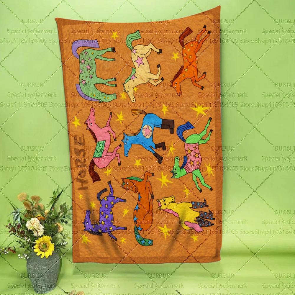 New Year office nap blanket velvet throw blanket cover blanket sofa air conditioner blanket leg cover blanket Year of the Horse
