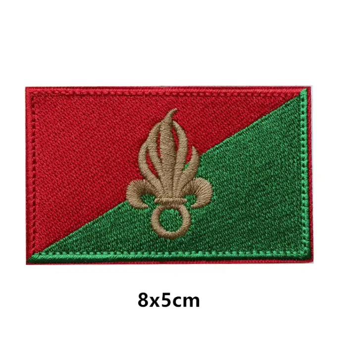 جديد! علم فرنسا الأشعة تحت الحمراء المطرزة بقع للملابس النايلون عاكس شعار العلم الفرنسي