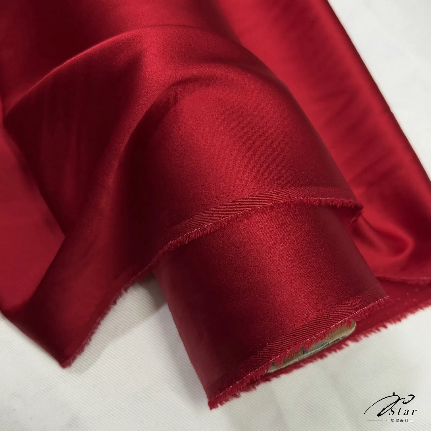 Heavy 22 Momme Blood Red Color Real Silk Spandex Silk Satin Fabric Dress Skirt Pajamas Hair Ring Silkworm Silk Satin Fabric