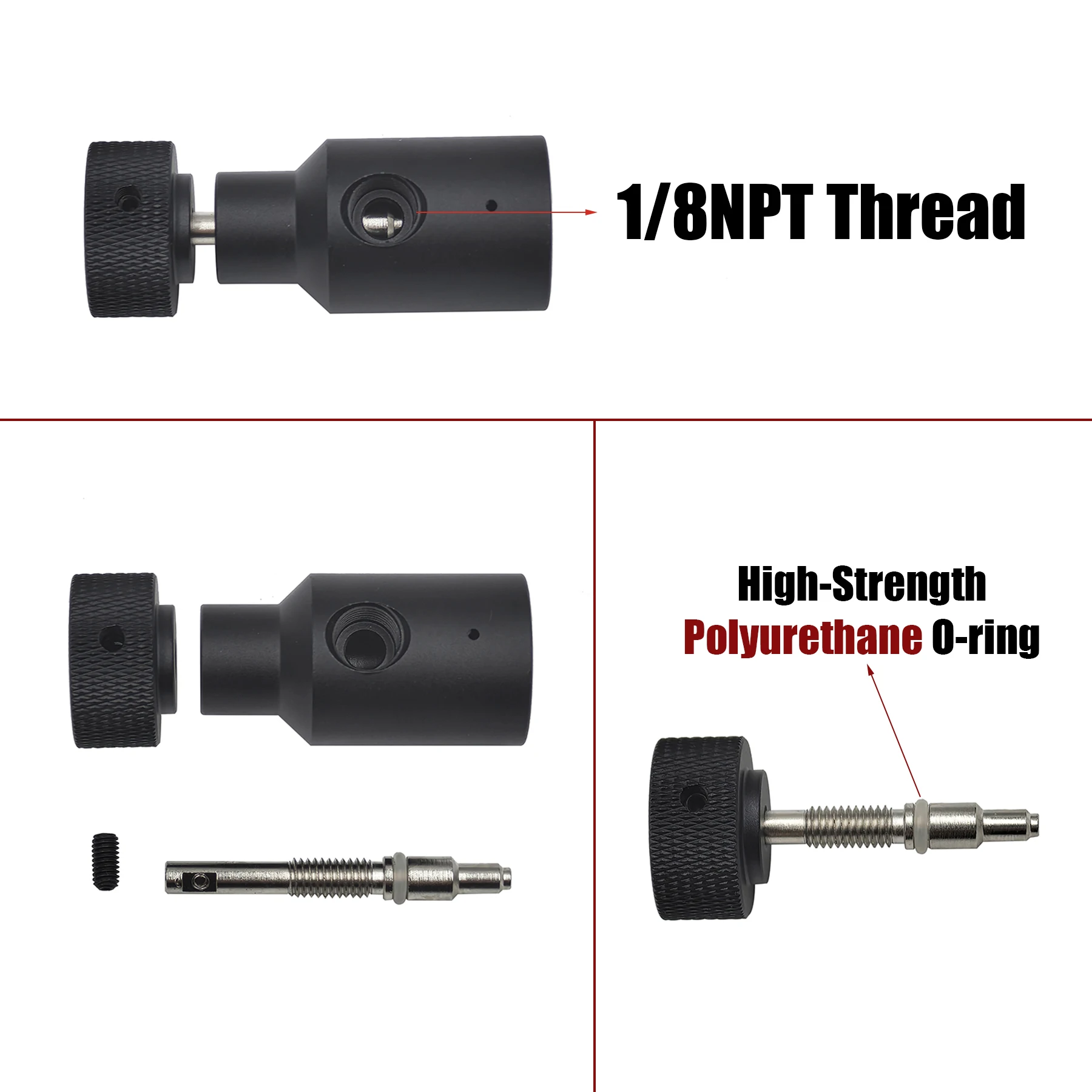 HPA Manguera remota 2,5m 3000PSI desconexión rápida 8mm - imagen 4