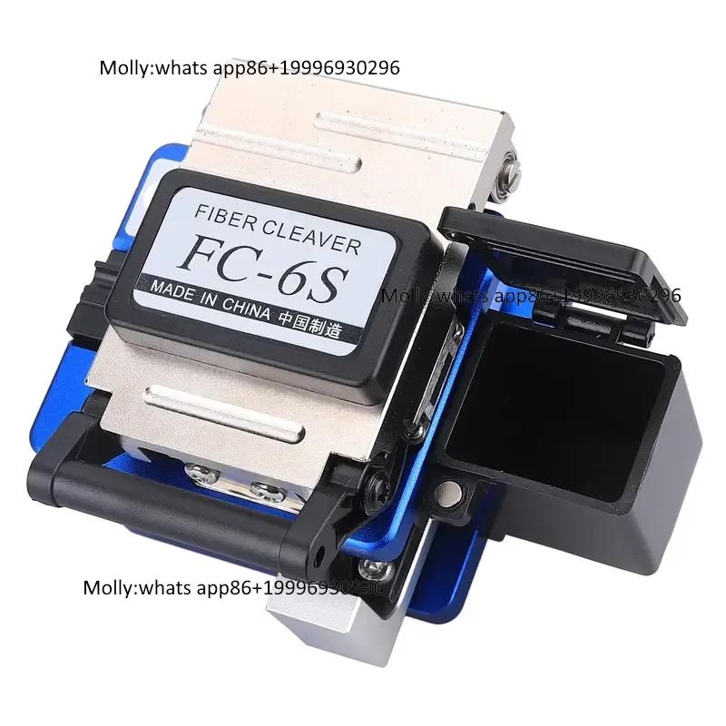 FC-6S Fiber Cleaver, Fusion Splicing Tool for Optical Fiber & Cable, Leather Case with Waste Fiber Bin