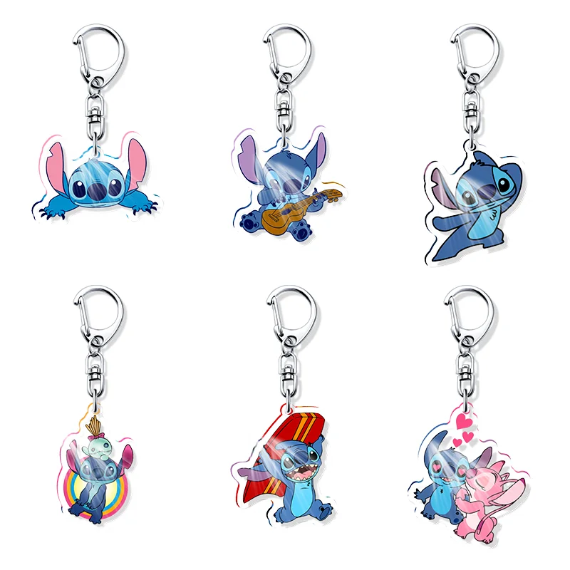

Acrylic Stitch Boojiboo Fun Keychain Jewelry Friends Gifts Bag Charms Keyring Souvenir Creative Key Chain Pendant New Llaveros