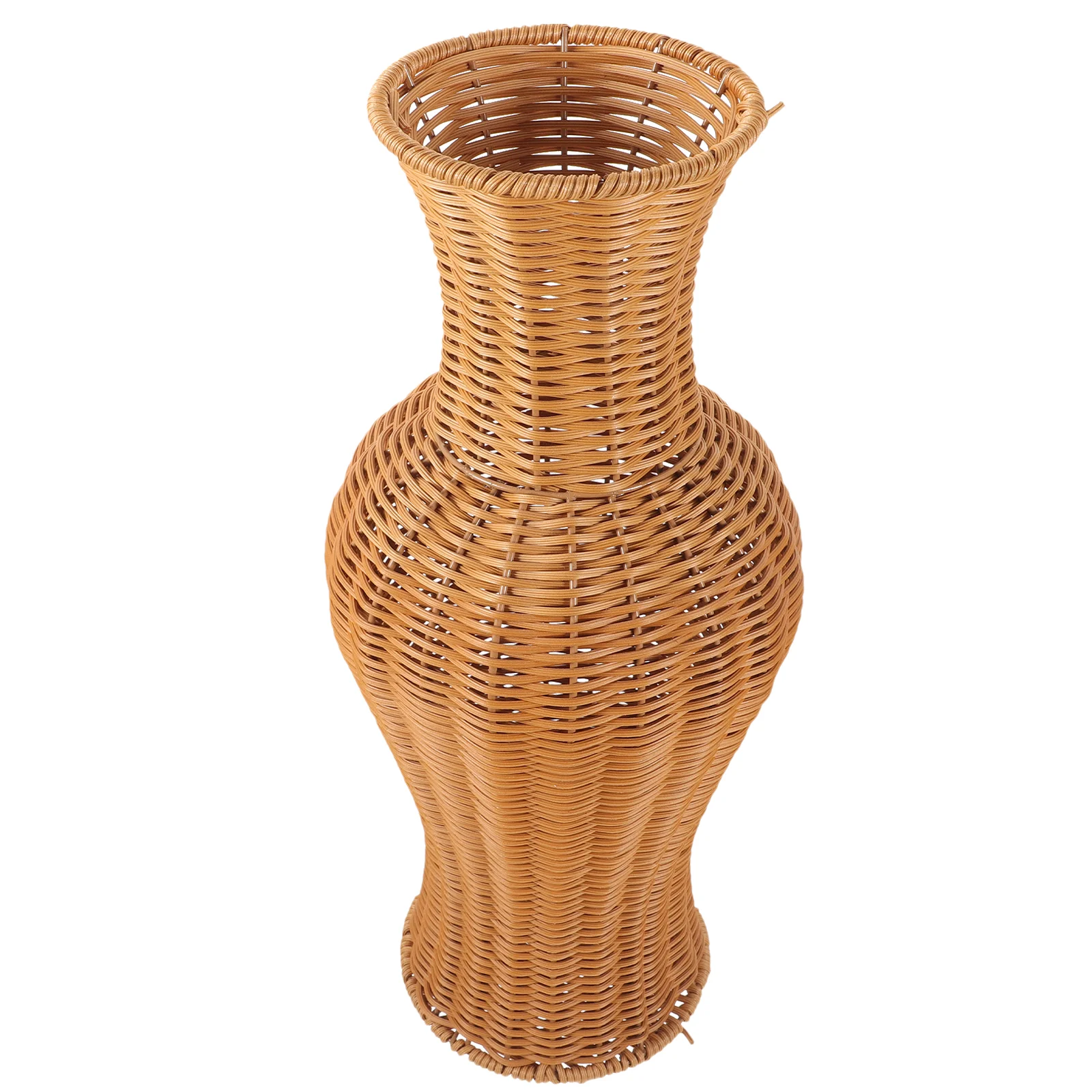 

Rattan Vase Good Texture Simulation Plant Holder Tulip Hand-woven Plastic Flower Imitation Floor Tall Fake Lightweight Elegant