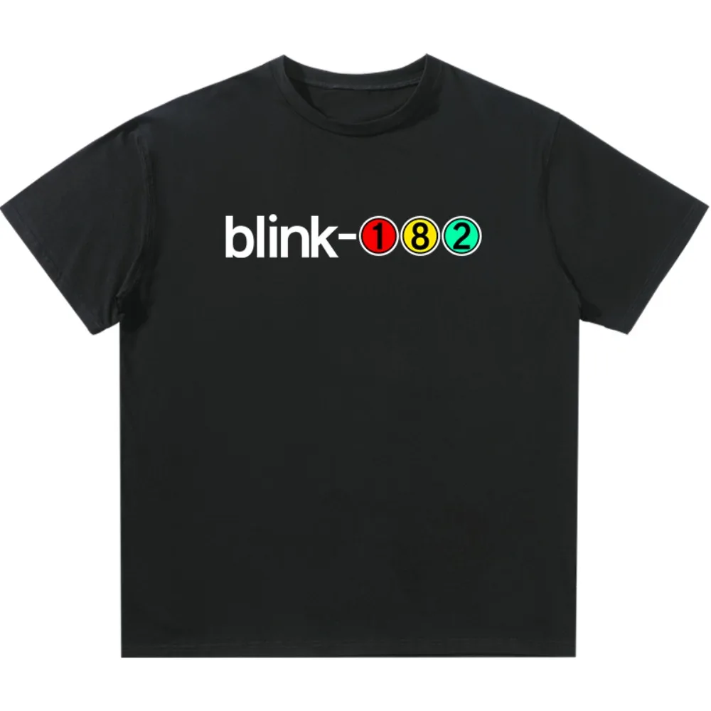 

Blink-182 Punk Band с принтом уличных футболок с короткими рукавами и буквами, креативные негабаритные футболки из чистого хлопка с круглым вырезом, мужские и женские топы