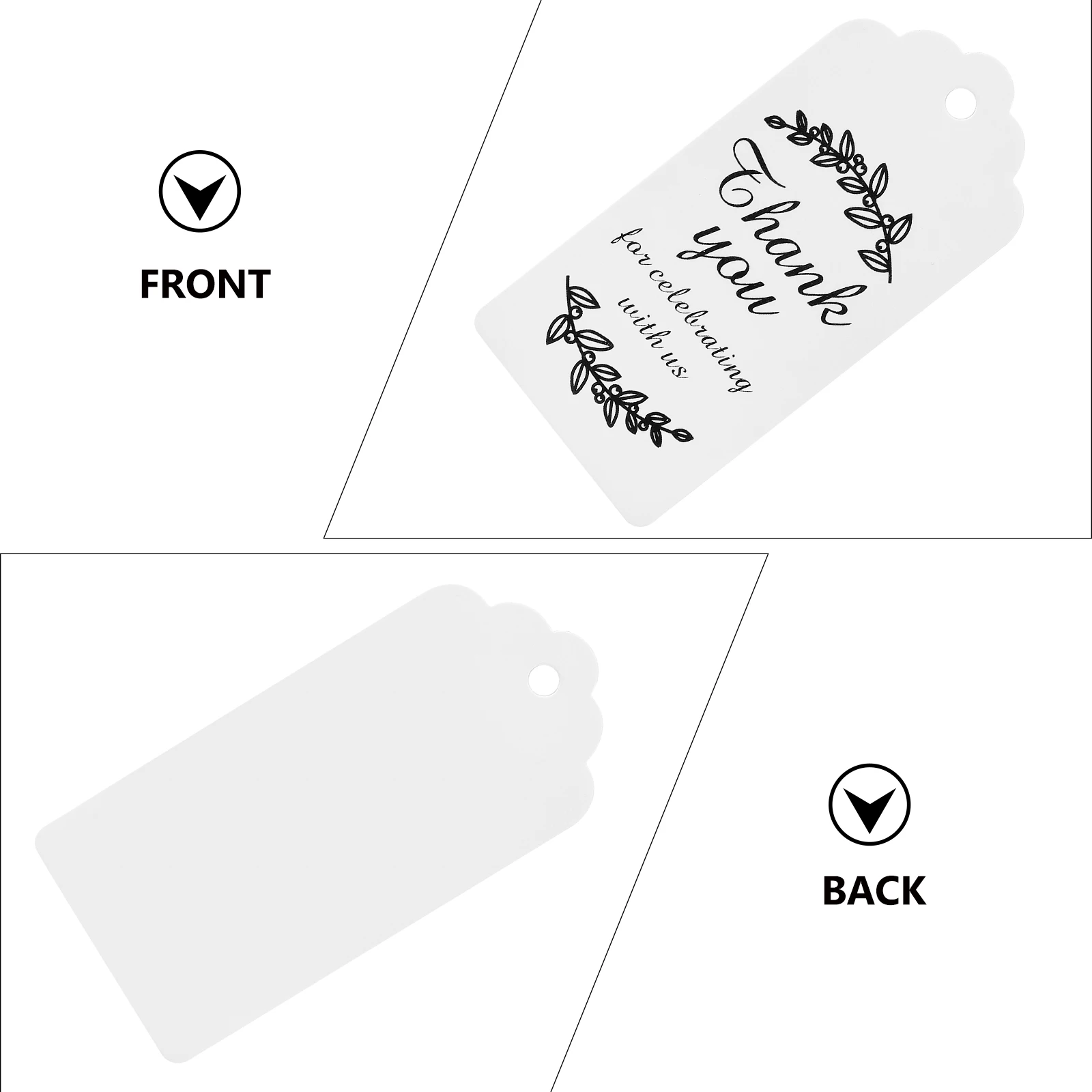 

100Pcs Stylish Thank You Gift Tags for Weddings Hanging Tags Packaging Labels