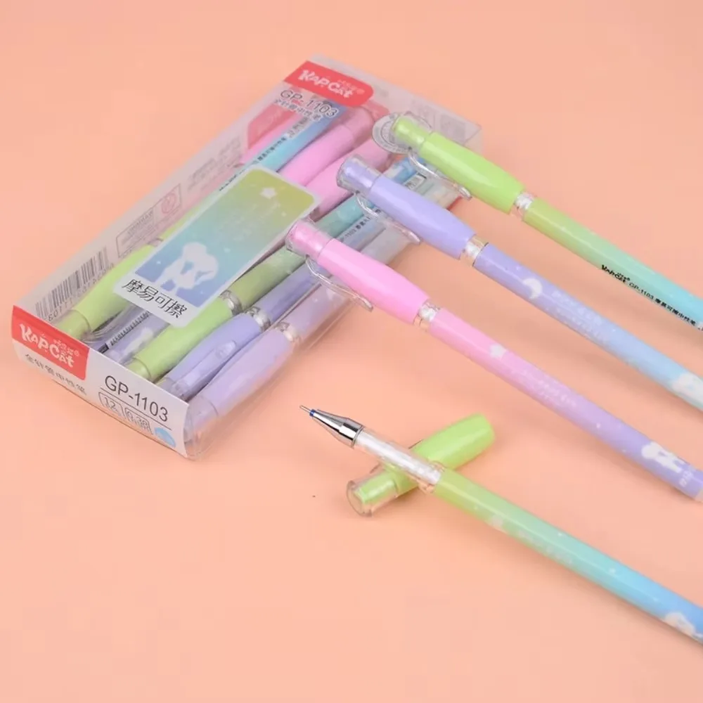

Waterproof 12pcs/set 0.38mm Erasable Gel Pens Non-Slip Grip Black Ink Minimal Bleed Office Workers Professionals Meeting Notes