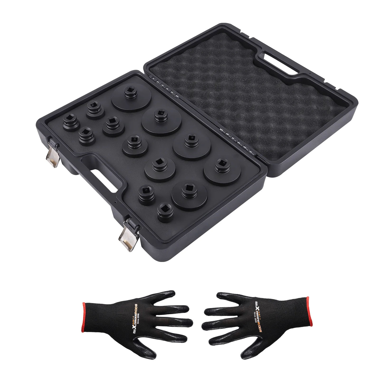 

Grooved Locknut Socket Nut Set for Wheel Hub Bearing 18-80mm Tool 13PCS