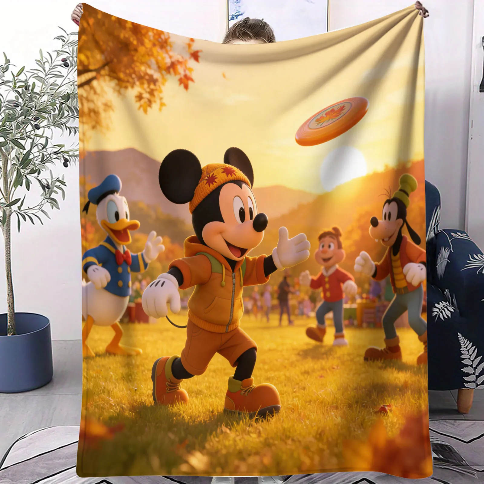 

Популярные милые мультяшные пледы-накидки для коленей, легкие флисовые пледы для осени и зимы, для декора кровати и дивана