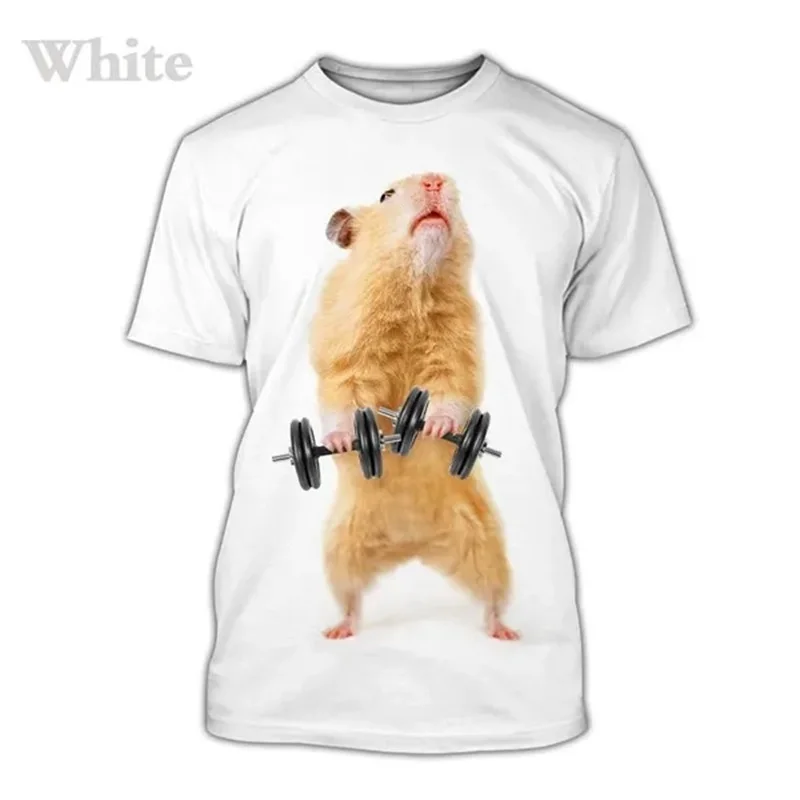 3D Print Animal Cute Hamster Tshirt For Men Casual Short Sleeve Funny Tee Tops Streetwear Kids Boy Girls Plus Size Tshirts