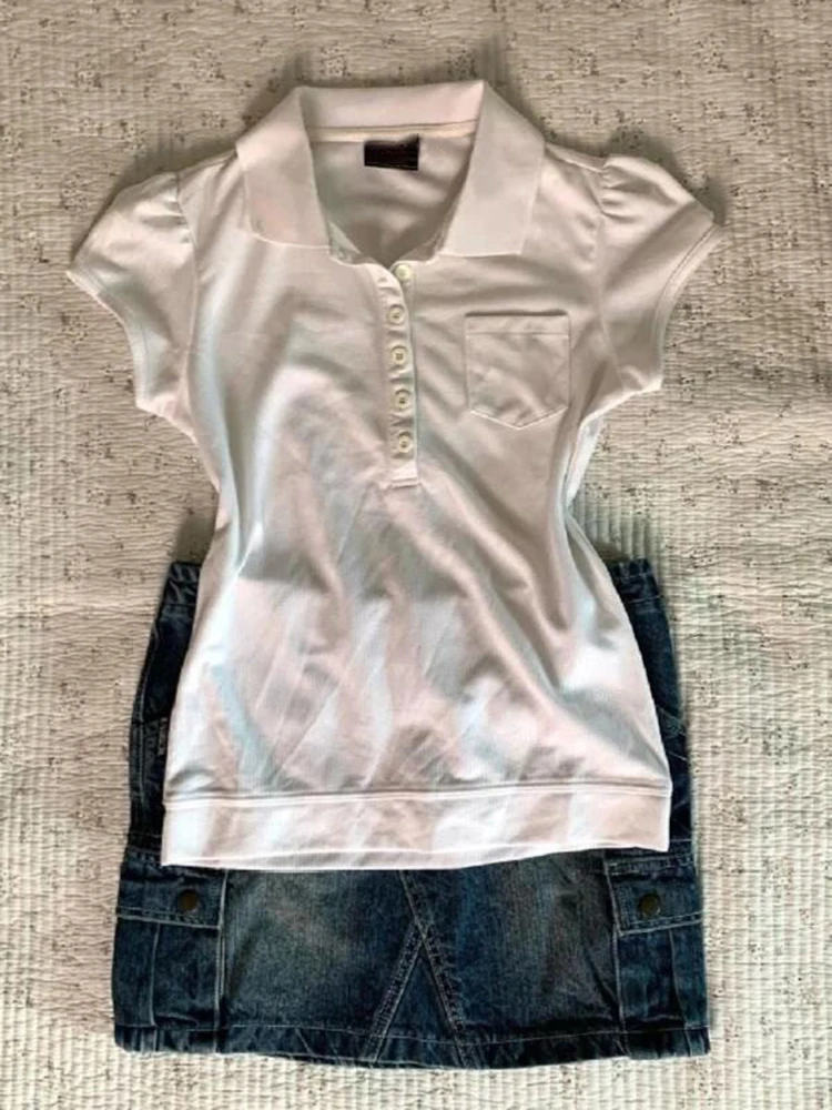 

BaoYao Girl оригинальная футболка с белым воротником ort Sve женская летняя дизайнерская Sensation Small ence Ele Top Ins