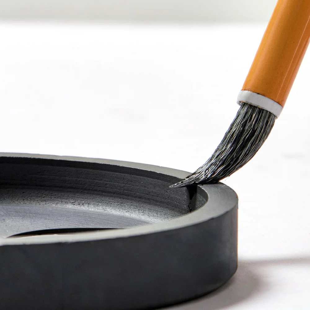 Handy Natural Stone Inkstone With Lid For Calligraphy Practice Ink Grinding Dish Painting Art Supply Stationery Tool