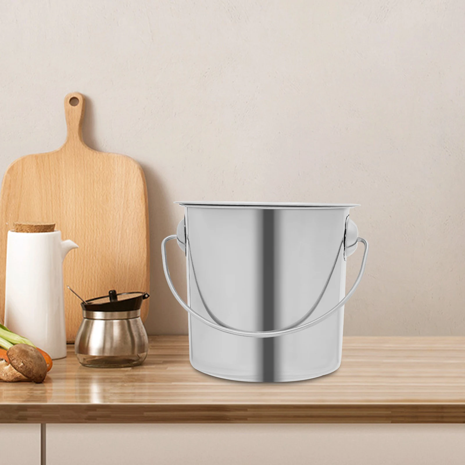 6l/12l/20l Großraum-Eimer aus lebensmittelechtem Edelstahl, verdickt 1,6 mm, mit Deckel und Griff, verhindert Leckagen, hitzebeständig, zum Kochen, Aufbewahren von Milch, Ölen, Ghee, Wein und anderen Flüssigkeiten. – Detail 22