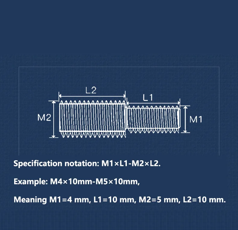 M3 M4 M5 M6 M8 M10 M12 M14 M16 M20 304 Stainless Steel Thread Adapter Male to Male Bolts Conversion Double Head Transfer Screws