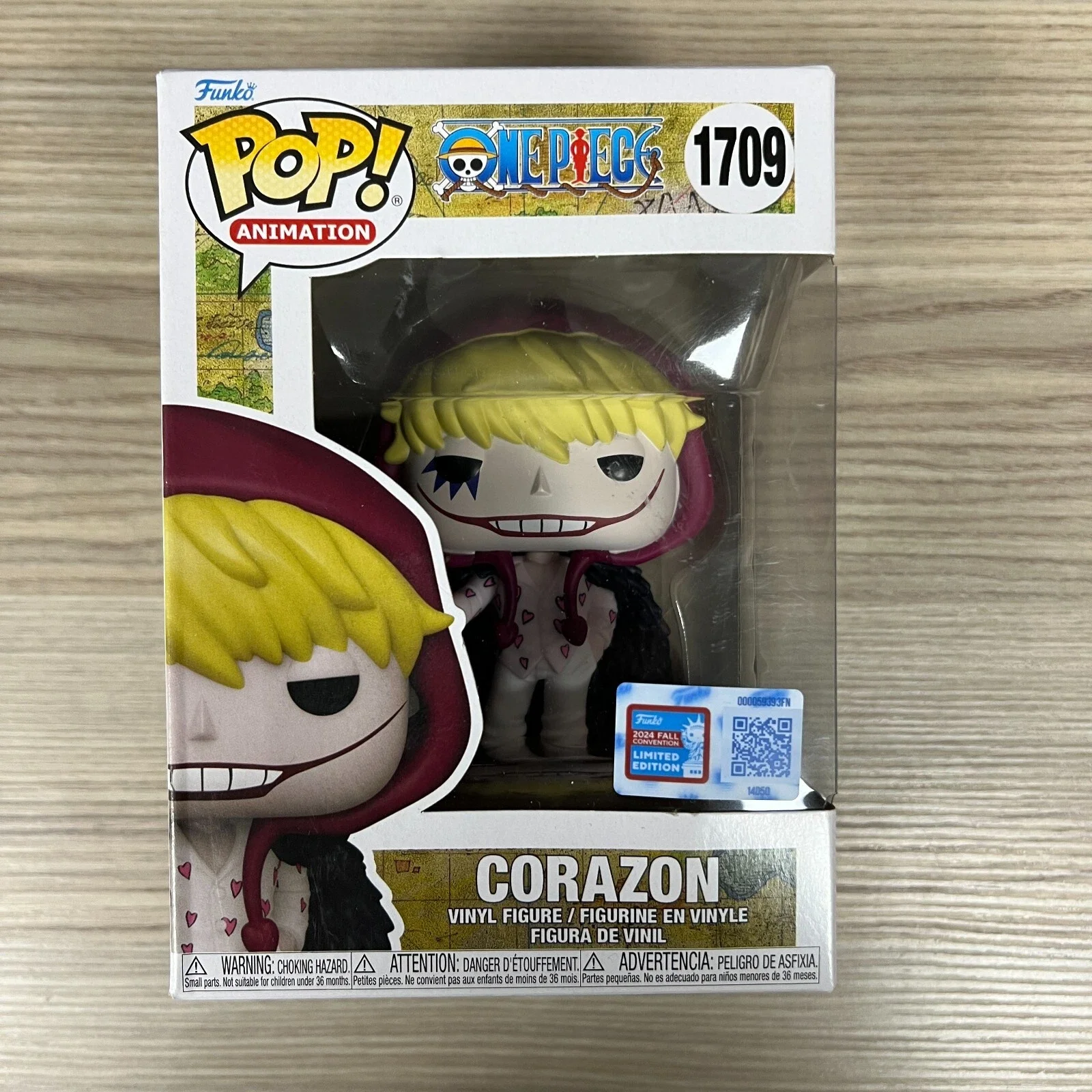 Corazón con fruta del diablo # 1709 Figura One Piece Funko Pop! 2024 Fall Convention Figuras oficiales auténticas, regalo de juguete para fanáticos del anime
