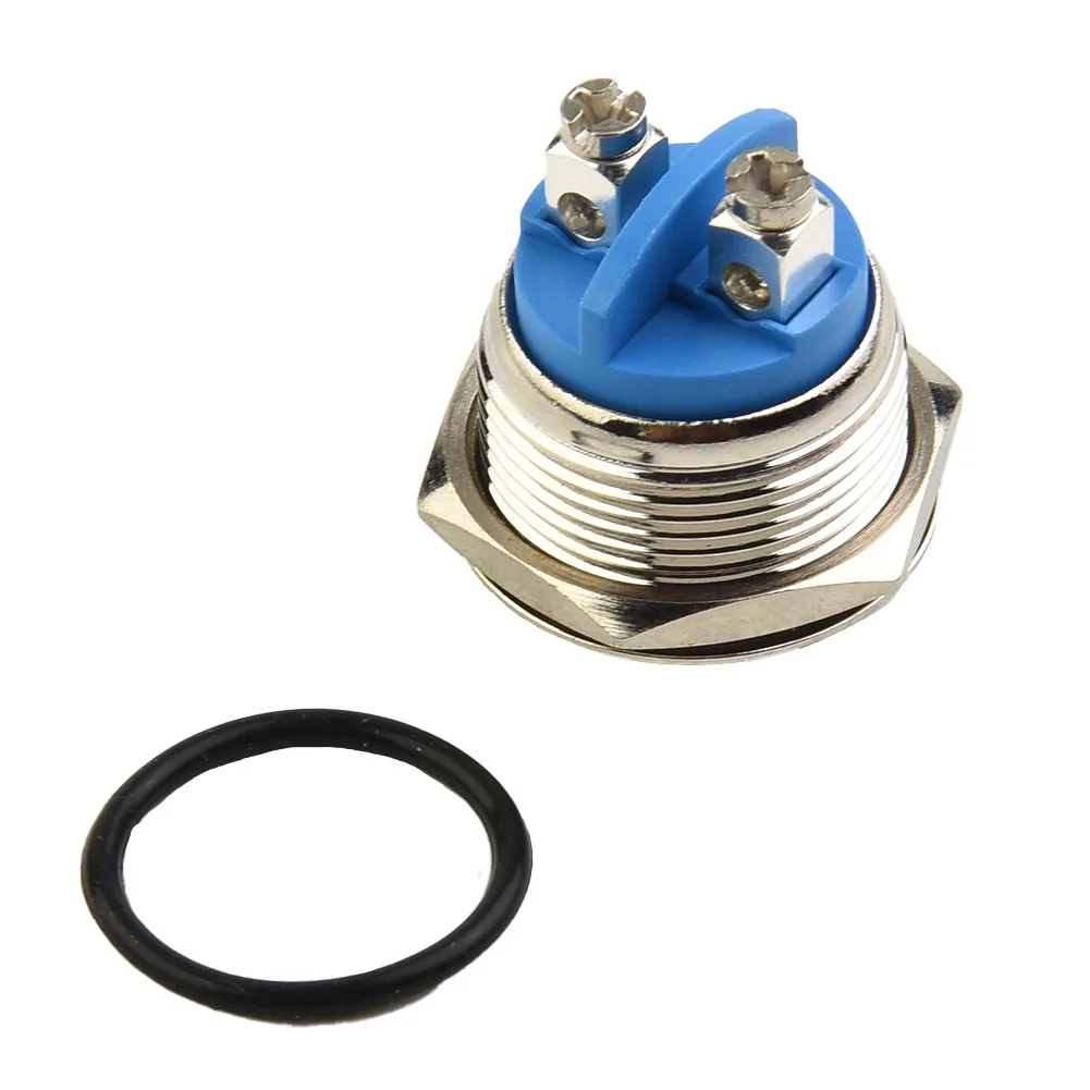 19mm IP67 Waterproof Momentary Push Button Switch Stainless Steel for Marine Starter and Electrical Circuits 30A 12V DC
