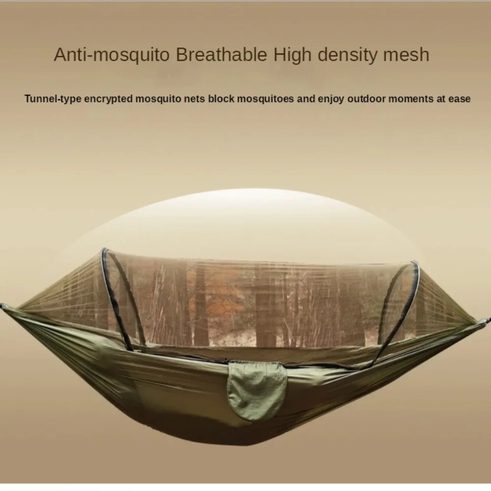 Outdoor Camping Hammock Automatic Quick-Opening Swing Lightweight Portable With Mosquito  Net 250X120Cm Sleeping Tent Hammock