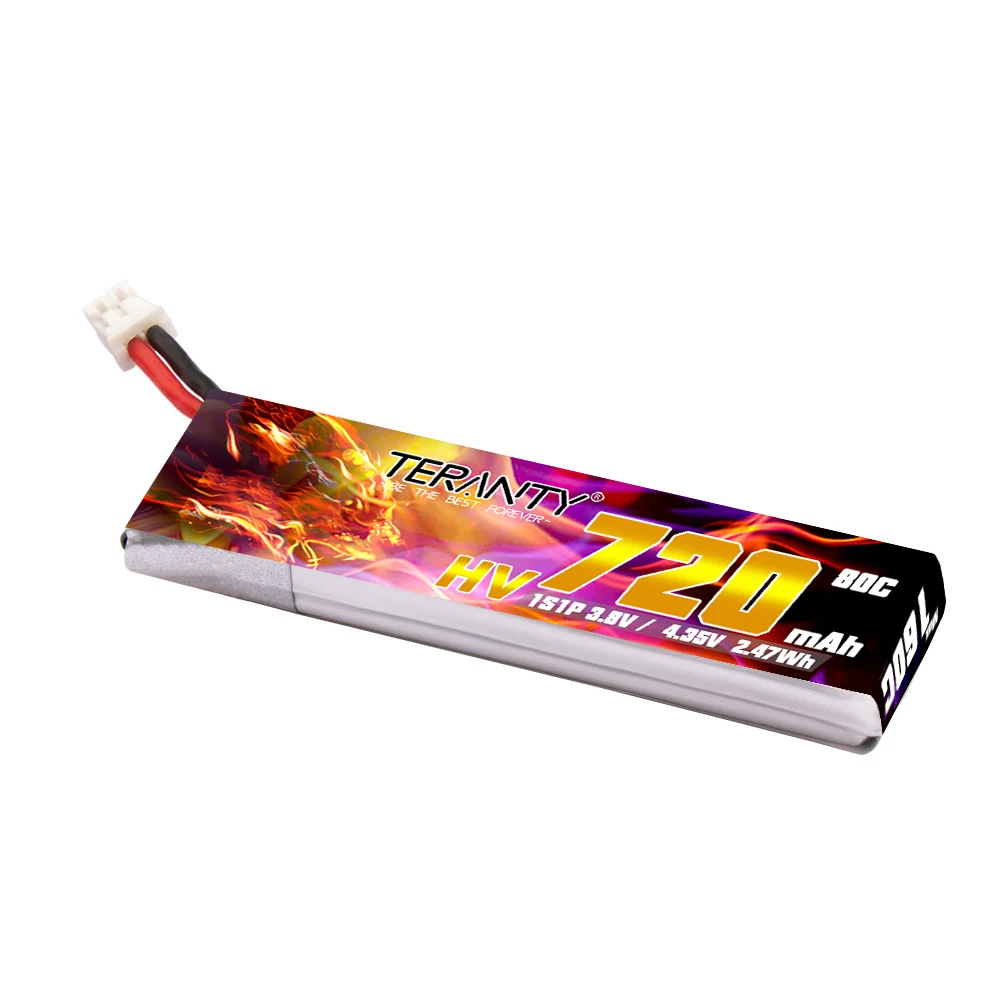 Treanty 1S 720mAh 3.8V 80C 160C ได้สูงสุด4.35V HV LiPo แบตเตอรี่สำหรับ M80S Tiny7 Beta75S โดรน Emax tinyhawk Snapper7กับปลั๊ก PH2.0