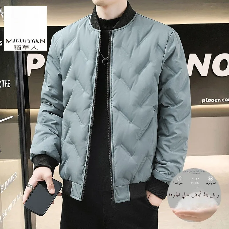 

Lightweight Thiened ort down Cotton Jaet Men's Casual Baseball Collar Warm Winter New Sle Faionable Youth Polyester...