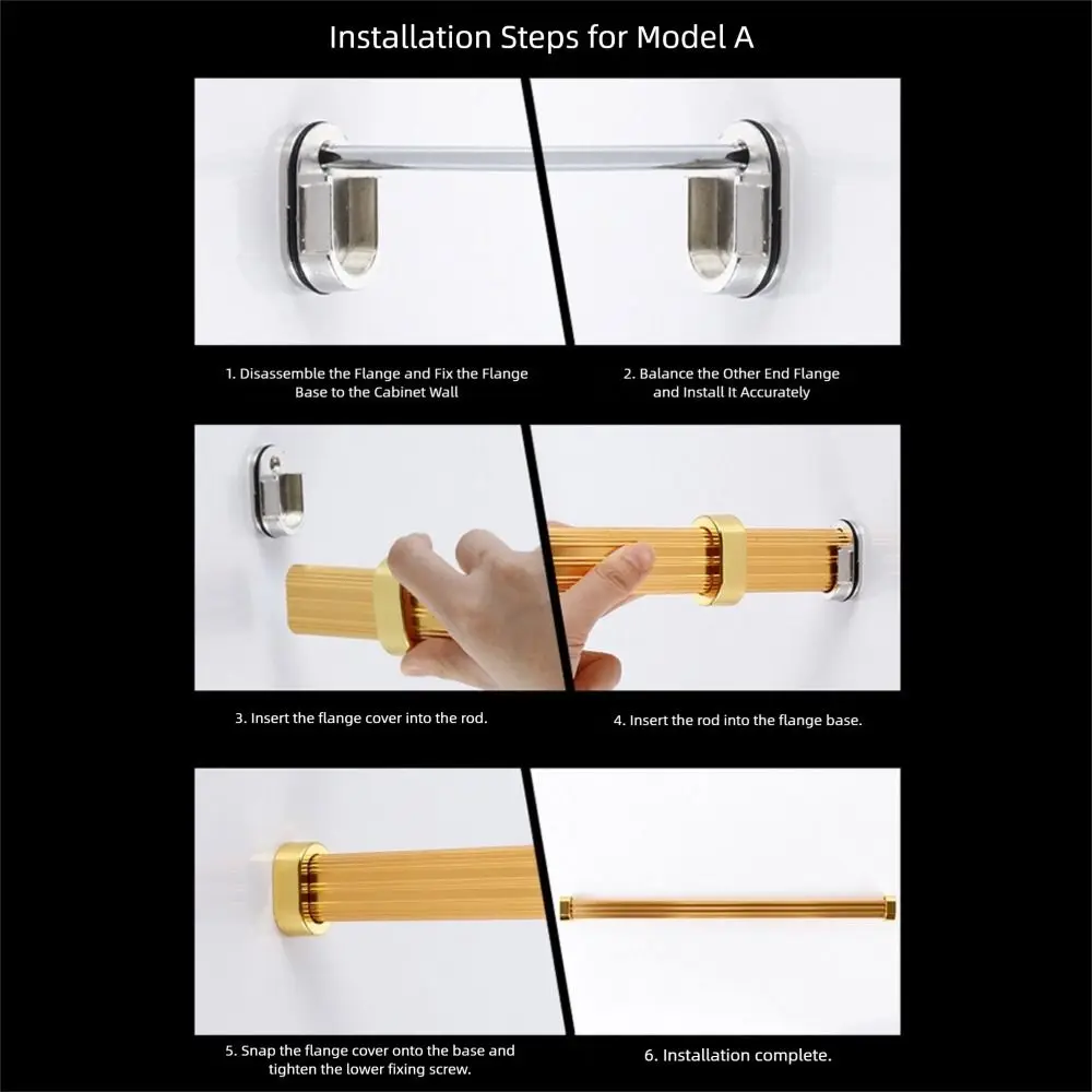 亜鉛合金パイプブラケット 内径16mm ブラック シルバー ゴールド ワードローブレールサポートフランジ ハーフ/オールパス 天井固定