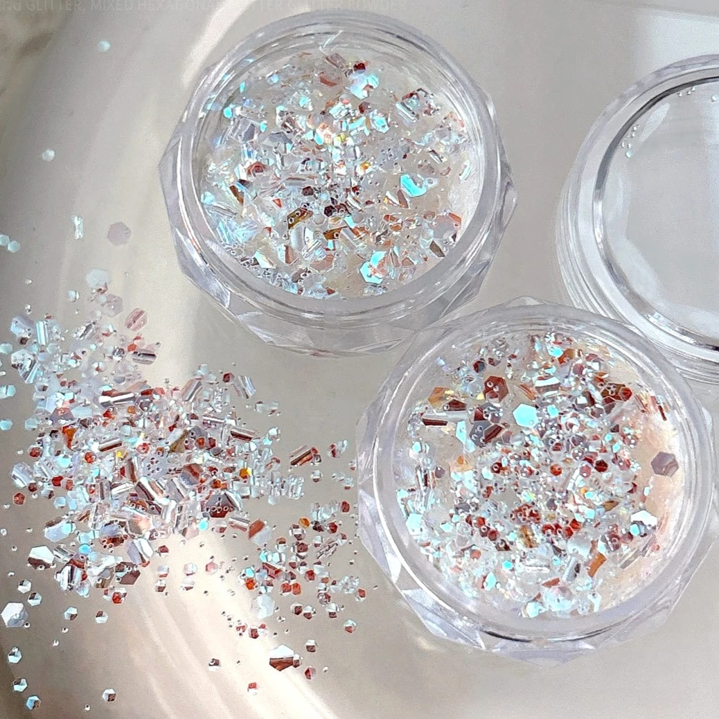 حالمة بريق مسحوق الترتر لامعة الراين كريستال سحر صغير الحصان العين مسمار الفن اكسسوارات زينة DIY مانيكير أداة