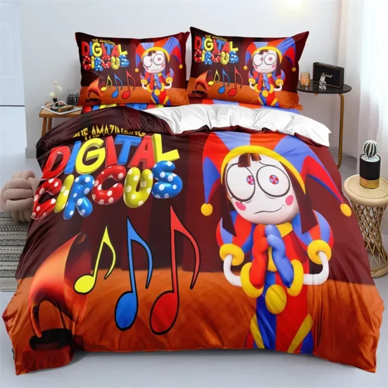 THE AMAZING DIGITAL CIRCUS Duvet Cover Set Single Double Twin Size For Girls Kids Cute Bed Linen Kawaii Bedding Set