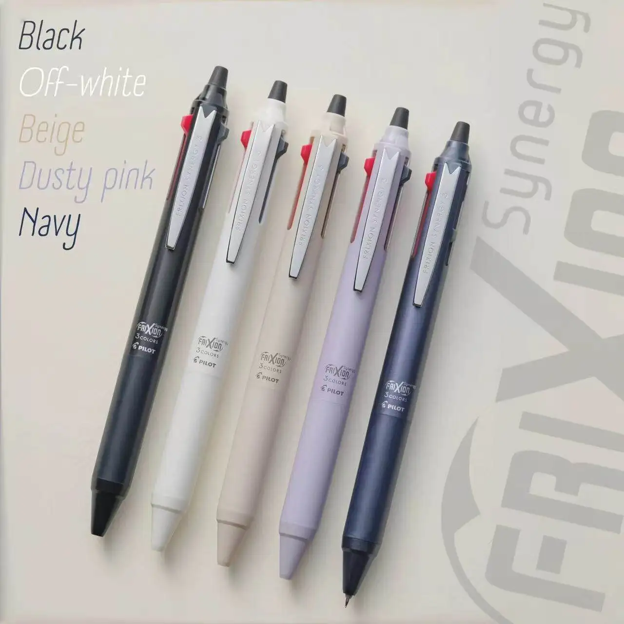 

1pcs Pilot Frixion Synergy 3-color Modular Pen Multifunctional 0.4mm St Tip Erasable Gel Pen Japanese Stationery