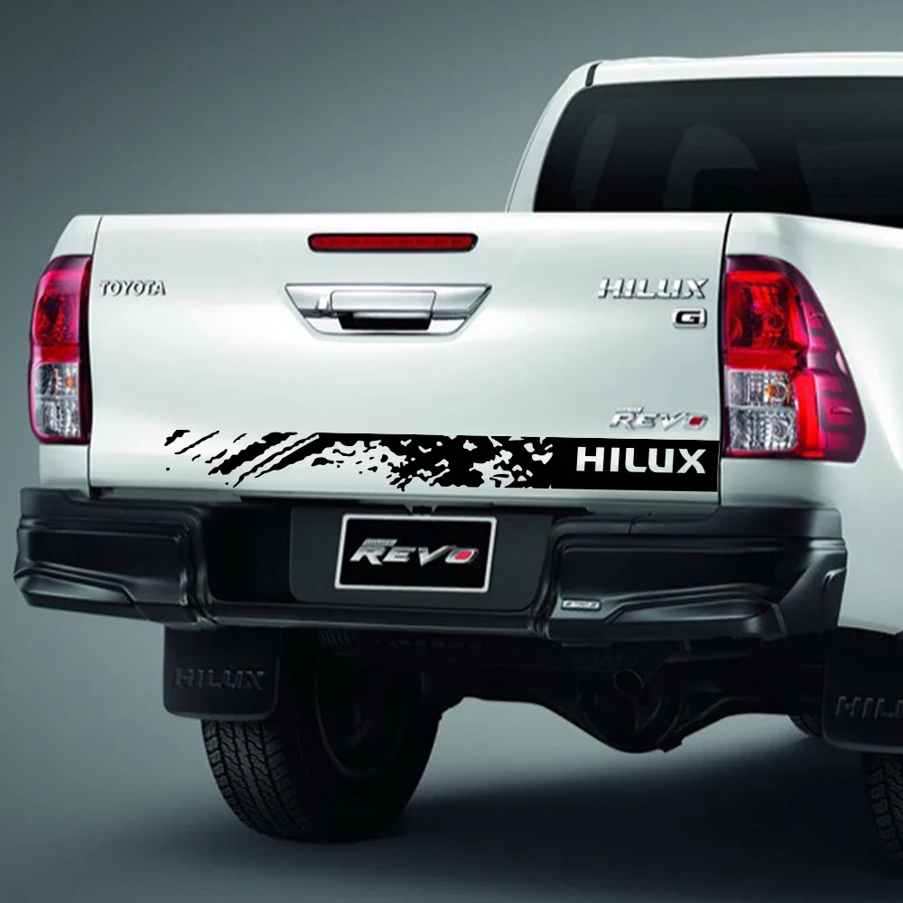 Car Sticker Pickup Back Door Tailgate Tail Decor Decals Vinyl Cover Auto Tuning Accessories For Toyota Hilux Revo Vigo Rocco SR