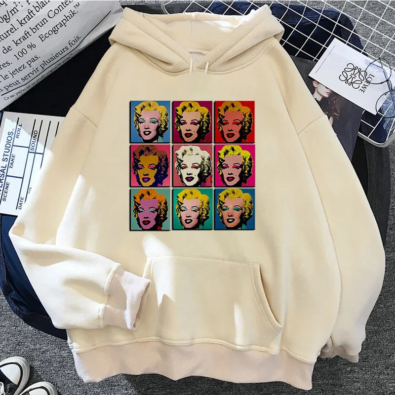 Marilyn Monroe hoodies women 90s graphic long sleeve top Fleece hoddies sweater female Kawaii clothing