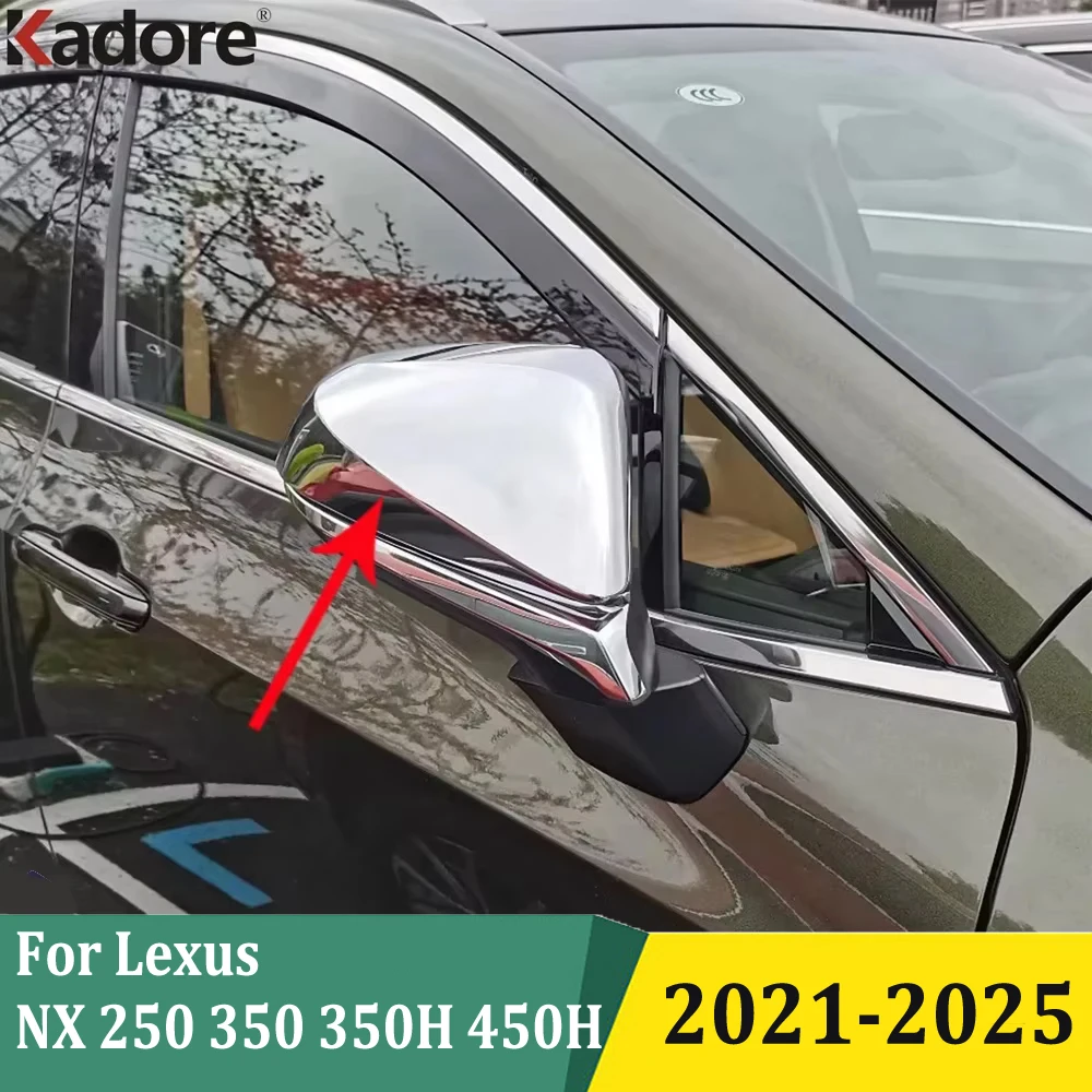 

Для Lexus NX 250 350 350H 450H 2021 2022 2023 2024 2025 ABS хромированная крышка зеркала заднего вида на боковую дверь, накладки, автомобильные аксессуары