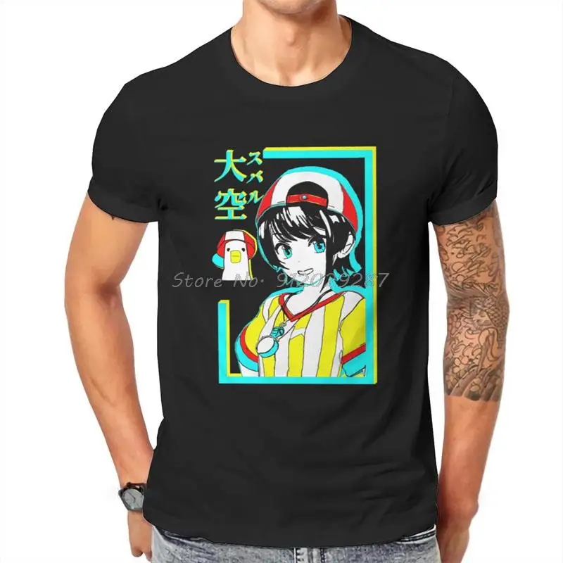 Hololive VTuber Oozora Subaru TShirt Men Graphic Oversized Harajuku o-neck Cotton T Shirt Anime Tshirt Hip Hop Tees Streetwear