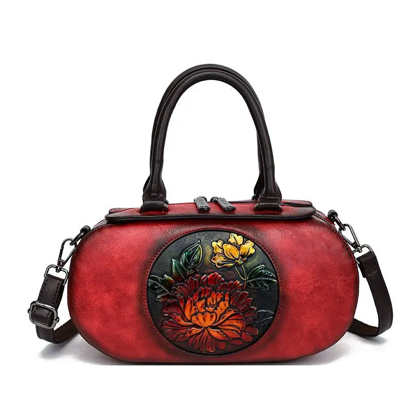 2026 New Vintage Carving Women Handbags European Designer Pu Leather Ladies Shoulder Bags Female Girl Brand Luxury Crossbody Bag