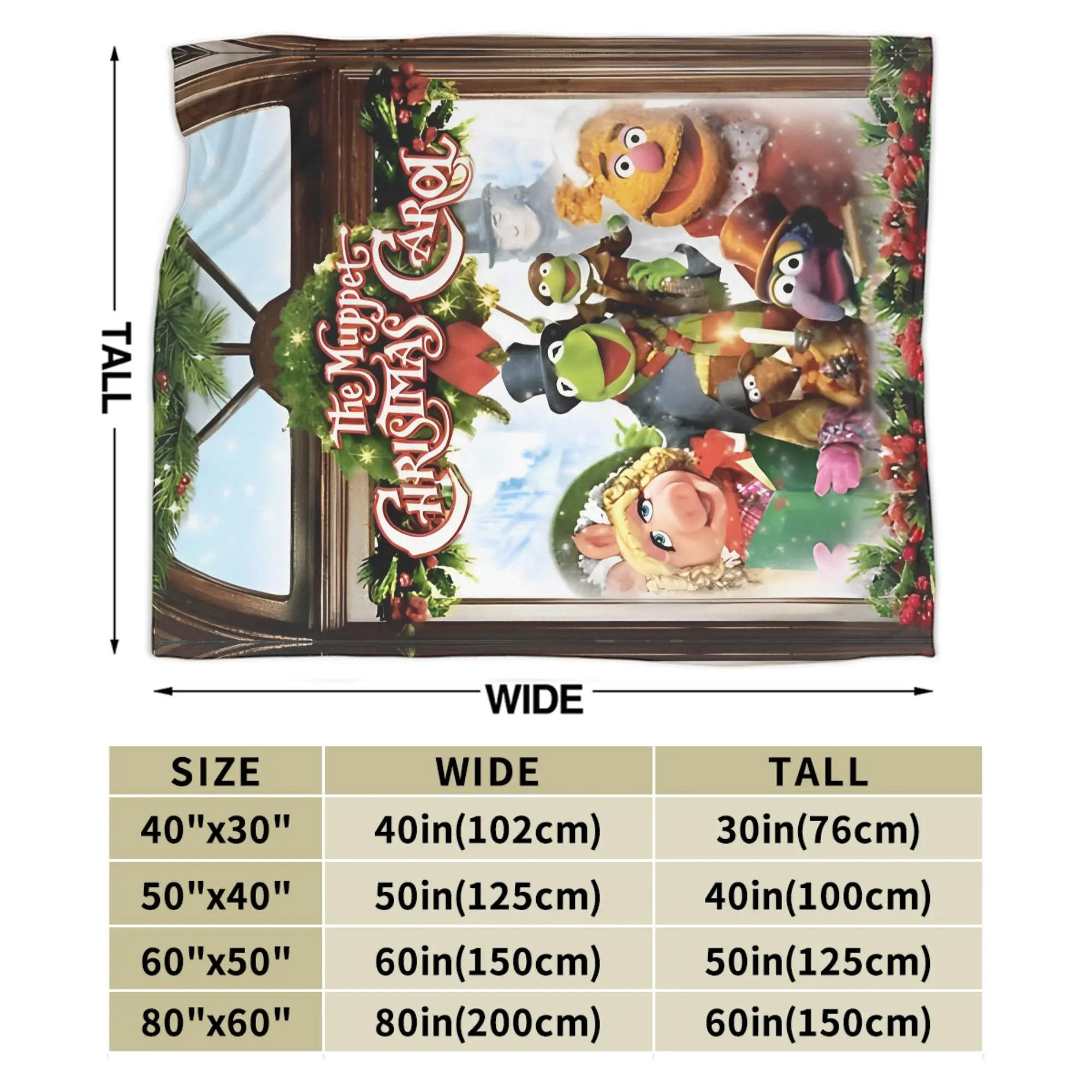 Muppets عيد الميلاد كارول محبوك بطانية المخملية سوبر الدافئة رمي بطانية لغرفة النوم أريكة المفرش