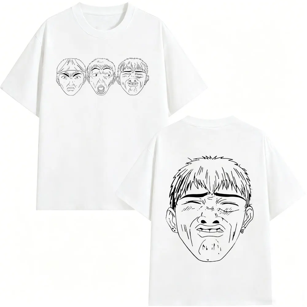 Anime Great Teacher Onizuka GTO T-shirt Manga Funny Eikichi Onizuka Face Graphic T Shirts Men Women Vintage Oversized T-shirts