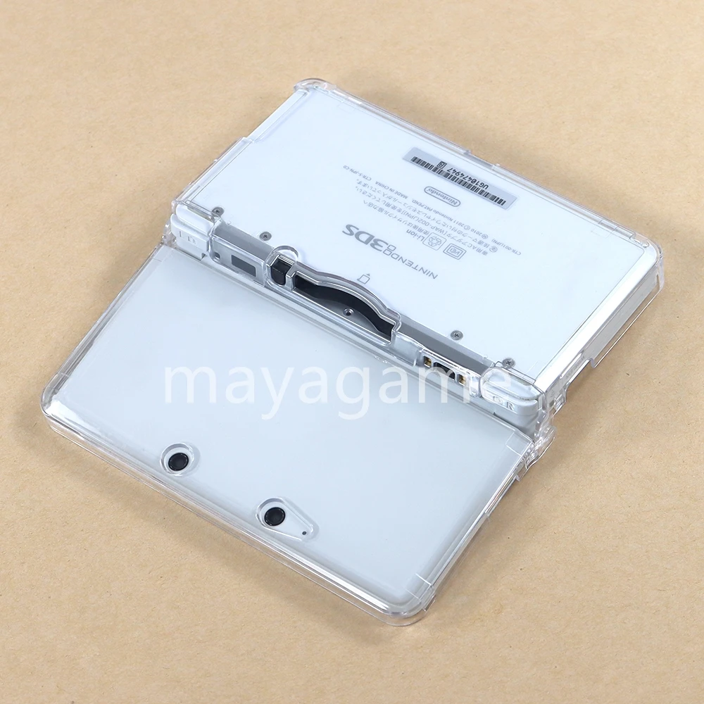 Cristal protetora Shell pele dura capa da caixa, transparente, plástico, transparente, elegante, venda quente, 3DS, 10pcs