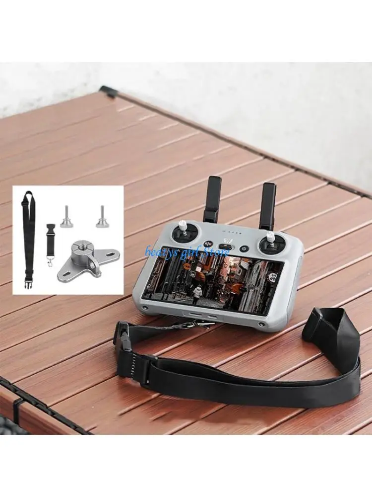 

C7AB Secure UAV Remote Control Harness Hanging Rope Adjustable Strap and Metal Buckle for Air 3 Quadcopter