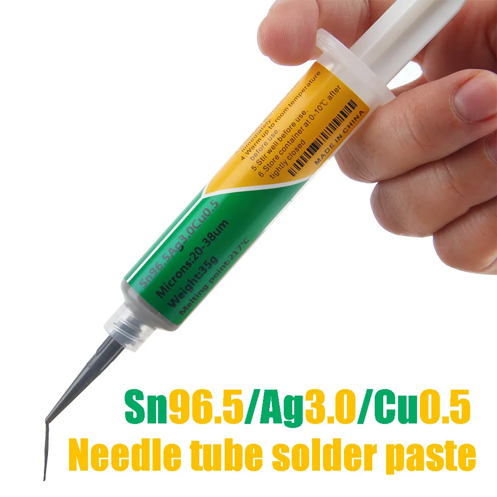 Sn96.5Ag3Cu0.5 50g  217C syringe solder paste silver 305 high temperature lead-free