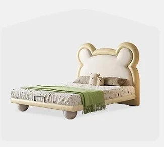 

ABCModern Deluxe Queen Bed, детская кровать с милым мультяшным медведем, кожаная мебель для спальни, детская кровать