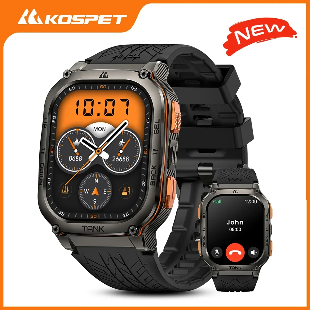 2025 KOSPET TANK M3 울트라 GPS Smartwatches 남성 여성 방수 스마트 시계 480mAh 디지털 피트니스 AOD 남성 전자 시계