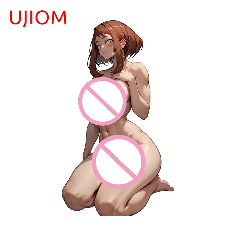 UJIOM الركوع الموقف الحمار الكبير Ochako Uraraka الجدار ملصق قسط لافتة للنظر تصميم واقية من الشمس ملصق مائي جميل غرفة المعيشة ديكور #3