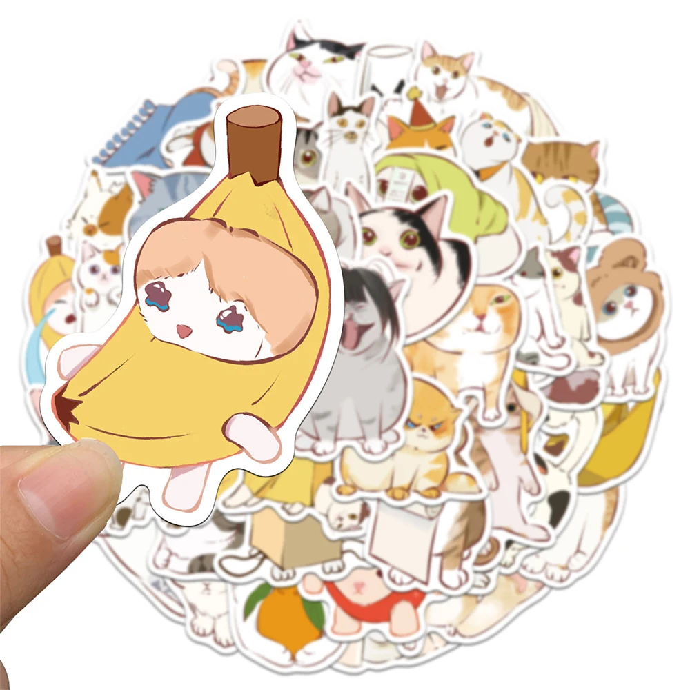 

10/30/50pcs Kawaii Cat Cartoon Animal Stickers Cute Creative Graffiti Decals Waterproof DIY Laptop Phone Suitcase Sticker Pack