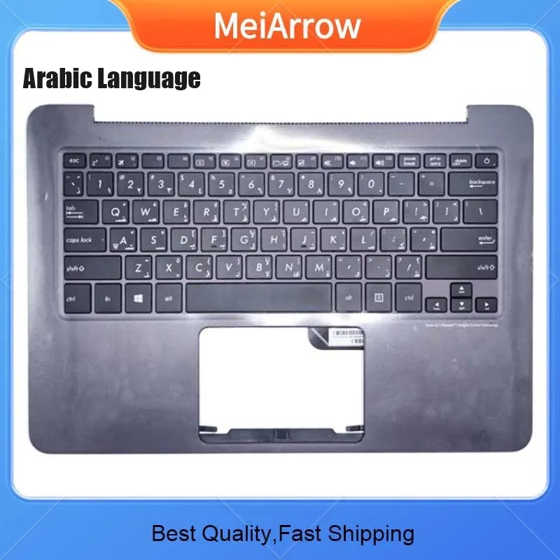 

MEIARROW New/Org For ASUS ZenBook UX305 UX305L UX305LA UX305UA UX305CA UX305F palmrest Arabic keyboard upper cover,Gray