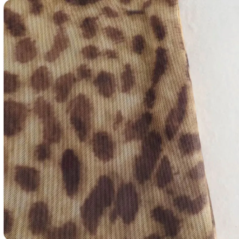 Falda Midi de tul de leopardo para mujer, moda de verano, cintura alta, cintura elástica, faldas largas, ropa de calle, falda vaquera, falda para mujer