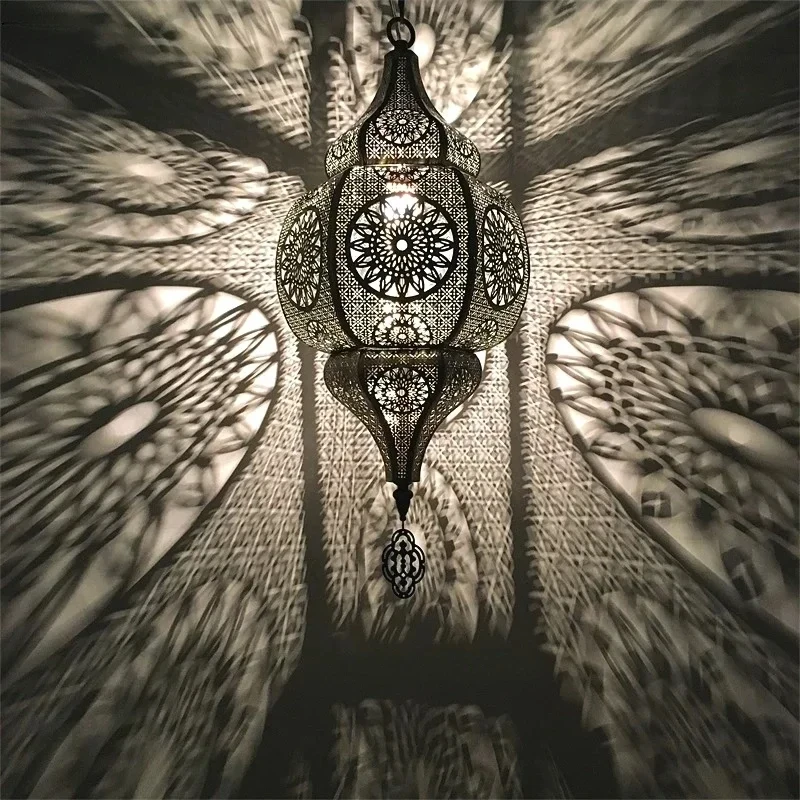 Moroccan Vintage Retro Classical Pendant Lights Industrial E27 LED Indoor Lighting Living/Model Room Decor Bedroom Coffee Table