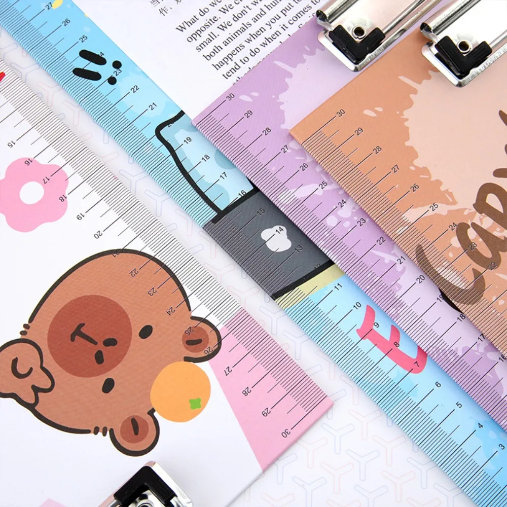 Wooden Capibara Board Folder Fashion A4 Stationery Cartoon Writing Hard Student Supplies Office Supplies Capibara Storage Folder