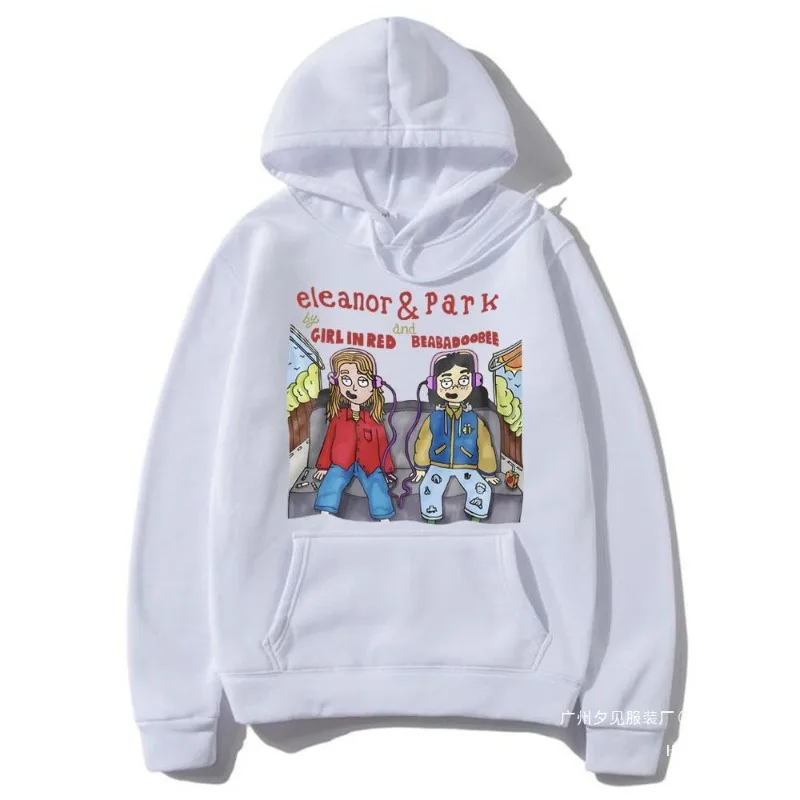 Eleanor Park By Girl باللون الأحمر و Beabadoobee جرافيك هوديي M هوديي رياضية للرجال موضة الخريف الشتاء الصوف فضفاض البلوز #2