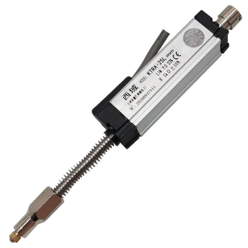 KTR 0-10MM 0-20MM 0-25MM Linear Pull Rod Displacement Sensor Spring Self-Reset Miniature Self-Resilient Electronic Ruler 4-20ma