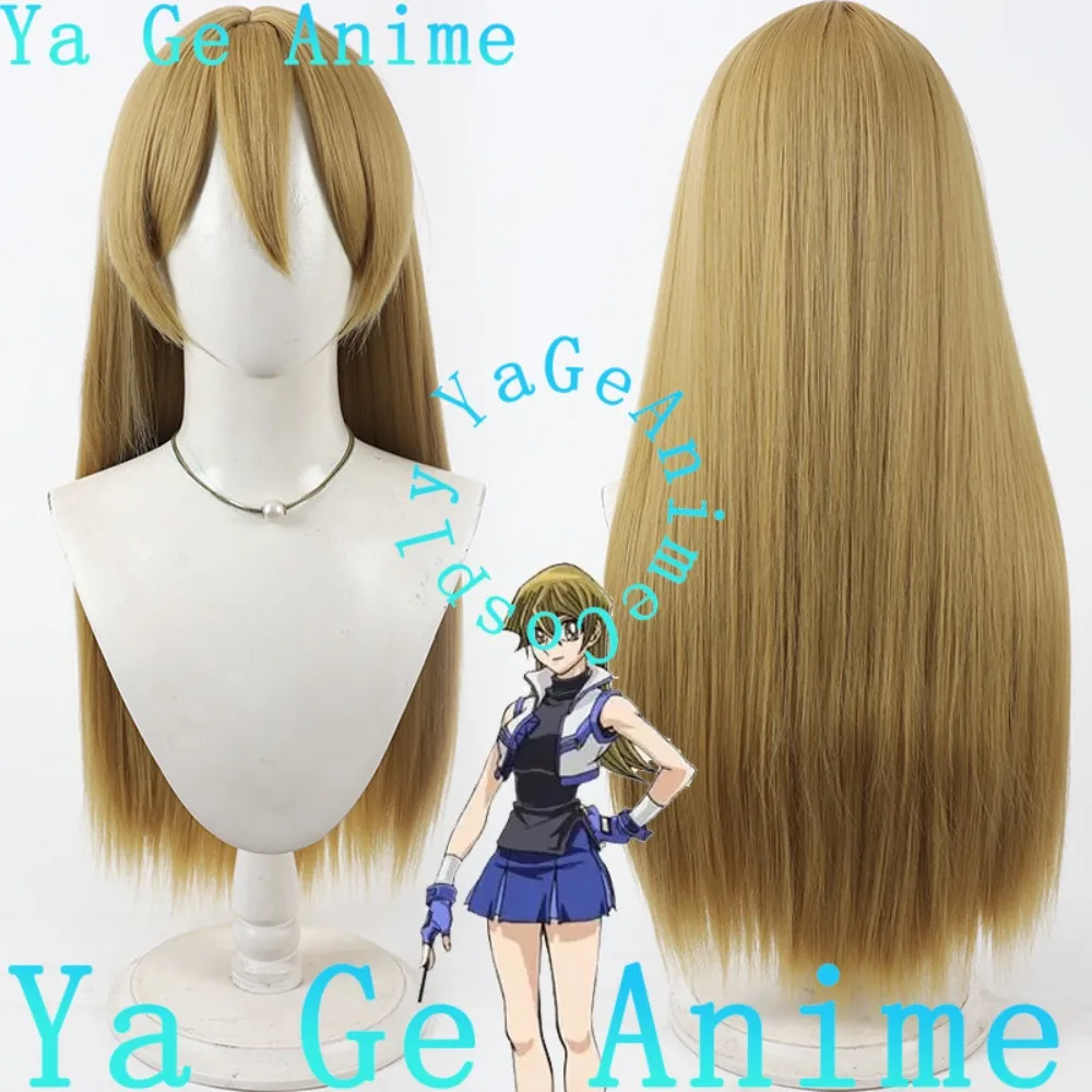 GX Alexis Rhodes Cosplay Wig Asuka Tenjouin Long Straight Blonde Hair for Retro Anime Cosplay Comic-con Props