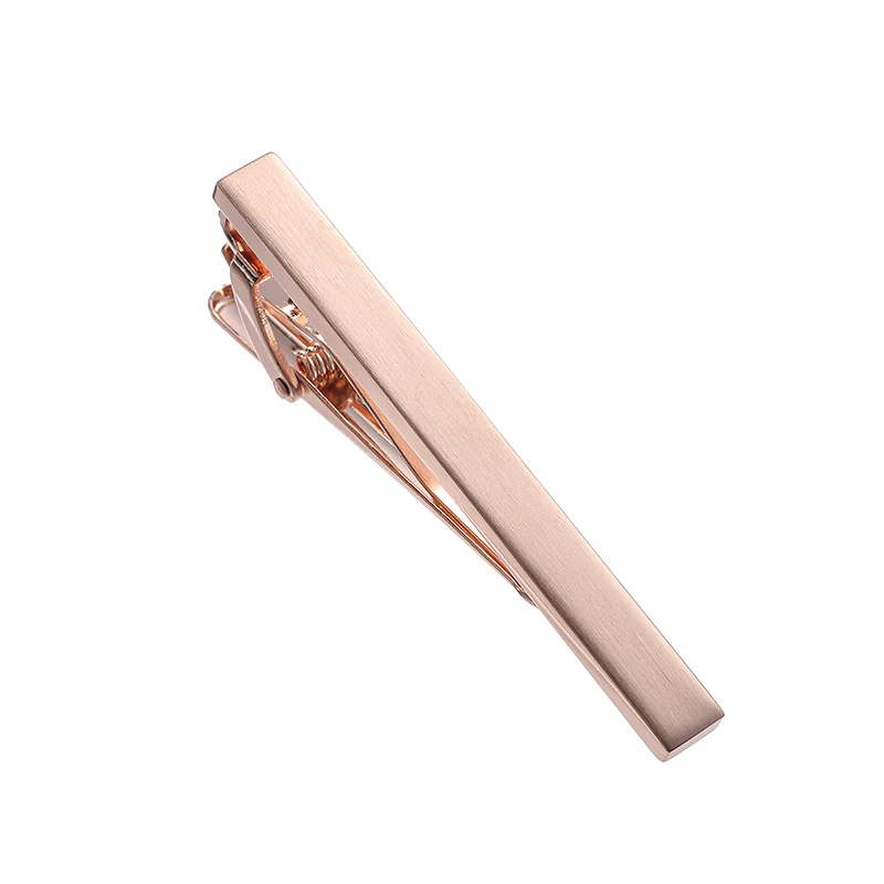 Men's tie clip made of copper material rose brushed design fashionable business suit tie clip, wedding jewelry