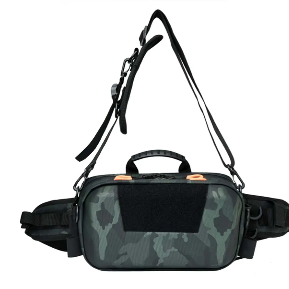 Lure Bag Fishing Gear Bag Multi-Functional Waist Bag Cross-Body Bag Large Capacity Fishing Rod Bag